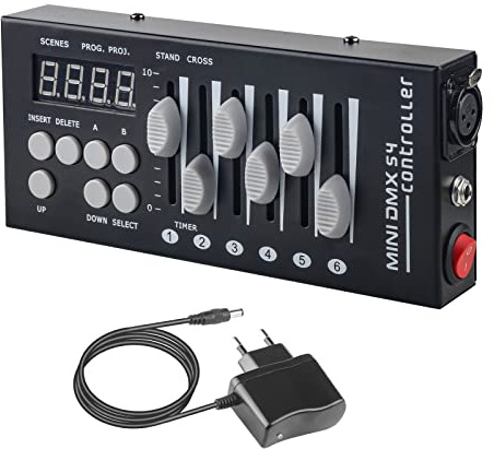 DMX Controllers Lighting, DJ Light Controller for Live House, Mini DMX Controller 512 for Stage Light, 54 Kanäle DMX Lighting Controller for Family Party.