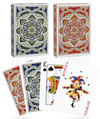 Playing Cards, 2 Decks of Playing Cards, Standard Poker Card Set (Blue&Red)