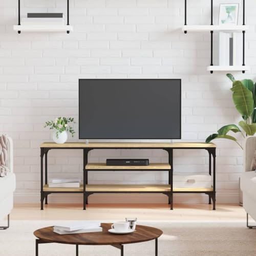 RAUGAJ Home & Garden TV-Schrank Sonoma Eiche 121x35x45 cm Größe Holz&Eisen