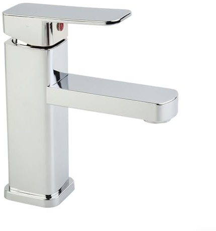GLOBALHUT Rubinetto da Bagno, Miscelatore per lavabo, Miscelatore per lavabo in Acciaio, per Migliorare l'estetica Complessiva del per Tuo Bagno o della Zona del lavandino