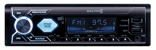 Baltiko Autoradio 1 DIN DAB+ | Bluetooth | 2 USB | Schermo LCD | Radio Digitale | 4x40W Suono Cristallino