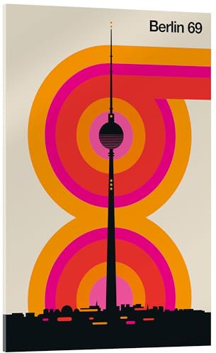 Posterlounge Berlin 69 Acrylglasbild von Bo Lundberg 60 x 90 cm Bunt Wandbilder Wanddeko
