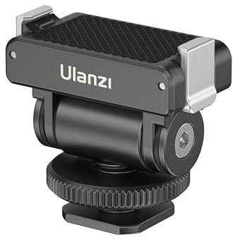 ULANZI CA22 Hot Shoe & Cold Shoe Adapter Mount with Magnetic Quick Mount, 180° Tilt Adjustable, Universal Camera Accessory for DJI OSMO Action 3/4
