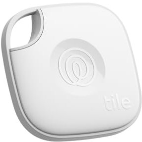 Tile by Life360 Mate (2024) Bluetooth Tracker, Keys Finder and Item Locator for Keys, Bags and More. Phone Finder, Both iOS and Android Compatible, Pack of 1 (White)