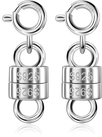 Mrltau 2 pcs Sterling Kettenverschluss Silber 925, Schmuckverschluss, Halskette Verbinder Armband Verschlüsse, Schmuck Verschlüsse für Armbänder, Halskette Verschluss