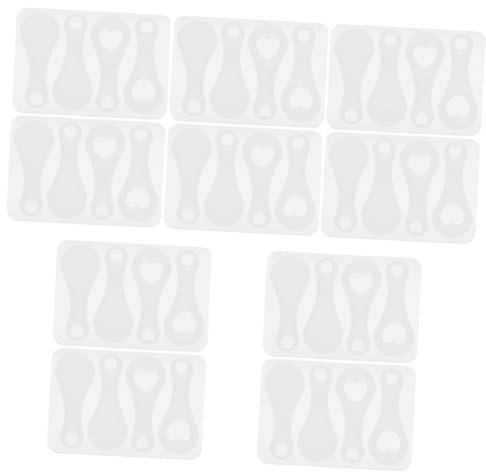 Anneome 10pièces Moule pour Jetons De Caddie pour De Porte-clés Et Décorations Flexible Et Facile à Utiliser