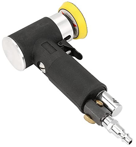 Mini lijadora de ángulo de aire de 90°, máquina de pulir neumática, almohadilla de lijado de 2 pulgadas y 3 pulgadas, mini lijadora orbital de 21 x 12 x 6 pulgadas
