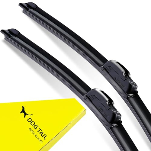 DOG TAIL 22 inch Wiper Blades for Ford F150 2009-2025 F250 2009-2023 Ford Expedition 2007-2025, All Season Automotive Replacement Front Windshield Wiper Blades for My Car J-Hook Durable Rubber