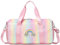 Tanztasche Mädchen Sporttasche Kinder Tasche für Mädchen Glitzer Schwimmtasche Balletttasche Kinder Gym Tasche mit Nassfach