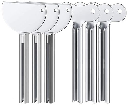 Juego de 6 dispensadores de pasta de dientes, reutilizables, para apretar tubos de color, crema cosmética