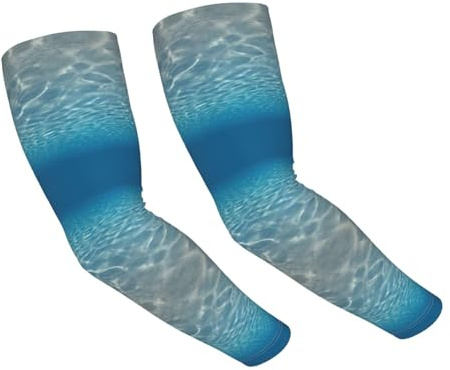LMNUDS Tranquil - Manicotti di raffreddamento ad acqua per uomini e donne, traspiranti, protezione solare, ideali per sport, Nero, Taglia unica