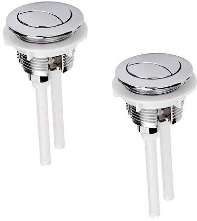 HOMSFOU 2stücke Doppelknopf Toilette Spülkasten Ersatz Drucktaste Zweifach Spülung Wc Wassertank Badezimmer Cistern Button Modern Edelstahl Oberfläche Kompatibel