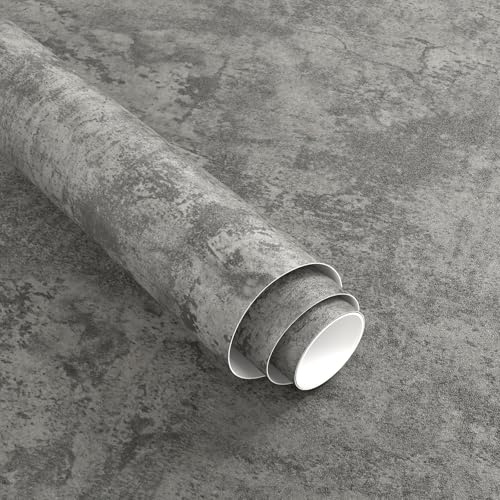 Magielif Graue Betontapete zum Abziehen und Aufkleben, Grau, 30 x 200 CM