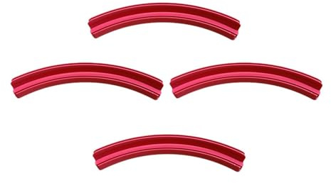 TAIZhiChen Spielkartenhalter mit zwei Schichten, freihändig, praktisch und robust, für Familienkartenspielabende, 4 Stück, Rot