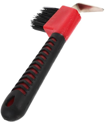 GALPADA Hufkratzer mit Bürste für Pferdepflege Rostfreies Werkzeug mit Komfortablem Griff für Effektive Hufreinigung für Tägliche Pflege Farbe Zufällig Zufällige Farbe Zufällige Farbe