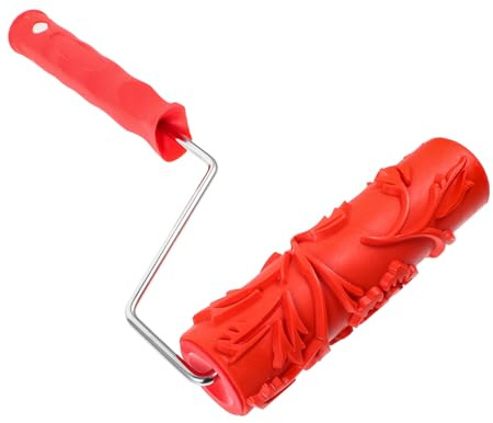 PENIKOKO Geprägte Farbwalze mit Rosenmuster Strukturierter Dämmputz Roller Vielseitig Einsetzbar für Wand und Möbeldekoration Ergonomisch Wiederverwendbar DIY Malerwerkzeug