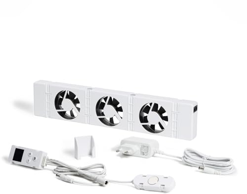 SpeedComfort Heizkörper Ventilator mit Control Sensor - Mono-Set (1x) - Bis zu 22% Energieeinsparung - Heizungsventilator Wärmepumpen-geeignet - Mehrere Geschwindigkeiten - Flüsterleise
