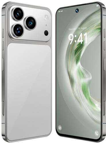 Smartphone I17 Pro Max Con Android 15, 16 GB RAM, 1 TB ROM, Batería De 8000mAh, Pantalla HD De 7,3, Procesador De 10 Núcleos, Doble SIM 5G, NFC, GPS Y Lector De Huellas Dactilares,Grey-7.3 Inch