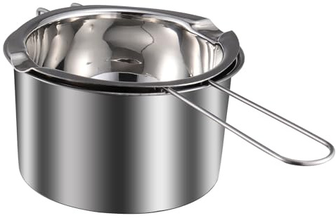 jojofuny Olla Para Baño María De Acero Inoxidable 201 Doble Caldera Para Derretir Chocolate, Cera y Mantequilla, Apta Para Uso En Cocina y Repostería
