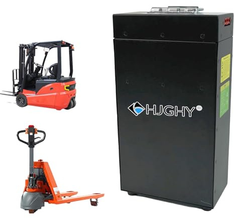 HJGHY 24v 50ah, Batería de Litio LiFePO4 de 24 V 40 Ah, 50 Ah, 60 Ah para carretillas Elevadoras y batería de 48 V 20 Ah, 30 Ah para transpaletas eléctricas con Motor CBD15-A/CBD20-A.