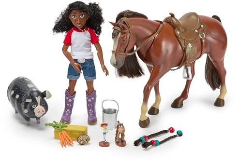Disney Store Official, Toy Story 5, Blaze, Set de Juego Coleccionable muñeca, 34,5 נ42 נ13 cm, Jessie, Perdigón, Daffodil, Jimmy Dean y Accesorios