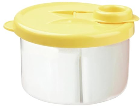 Swivel Lid Formula Powder Dispenser 300ml, Milk Powder Dispenser Pots with 3 Separate Compartments, Formula Storage Travel Containers for Home and Outgoing