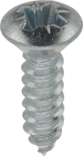 Restagraf - Vis à Tôle - Tête Fraisée Bombée Pozidrive - Acier Zingué Blanc - Standard DIN 7983 - Fixation Carrosserie - Réf. 604 - Sachet de 50