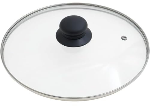 CABLEPELADO Tapa de Cristal para sarten, Tapa de Vidrio Multiusos, Tapadera de Cristal para Olla, Tapa de Cristal con Mango, Tapa Cacerola, Resistente Altas temperaturas, Apto para 28 cm
