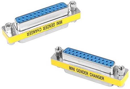 MEIRIYFA DB25 25Pin Cambio di Genere D-SUB 25Pin Accoppiatore Cavo Seriale Cambio di Genere RS232 VGA Adattatore Connettore - 2Pcs (Femmina a Femmina)