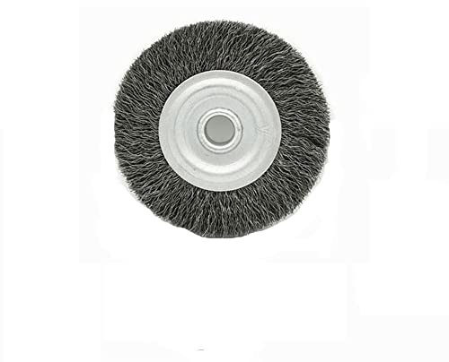 Cepillo de alambre de rueda, cepillo giratorio para taladros, rueda de alambre prensado de acero para pintura, eliminación de óxido, limpieza de soldadura (100 x 13 mm)