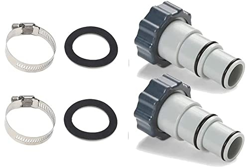 Hekasvm Adaptateur de Tuyau de Piscine A, 2 raccord pour Tuyau de Piscine de 32 mm et 38 mm, Adaptateurs Tuyau Pompe Piscine, Accessoires De Piscine de Rechange (Lot de 2)