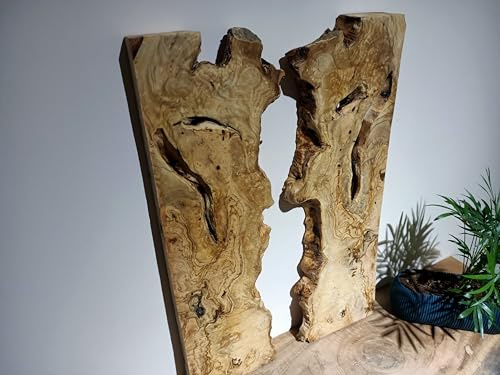skilled hands - Lastra in legno di ulivo con bordo vivo, per fai da te e tavolo da fiume in resina epossidica, pronta per essere utilizzata, per legno in resina epossidica, radica I (6), WS02
