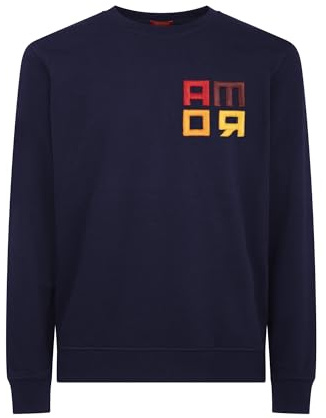 AS Roma RM Felpa, Blu, S Unisex-Adulto