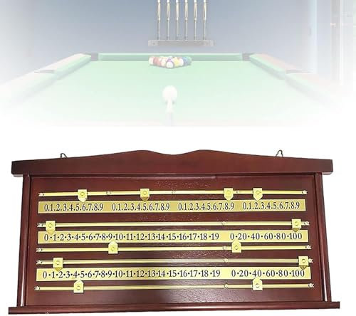 McbeAn Billard-Anzeigetafel, Britische Snooker-Anzeigetafel, Kupferschiene Und Laufrad, Langlebig Und Nicht Rostig, Wandmontierter Billard-Punkteschreiber, Für Heimclubbedarf Für 2–4 Spieler