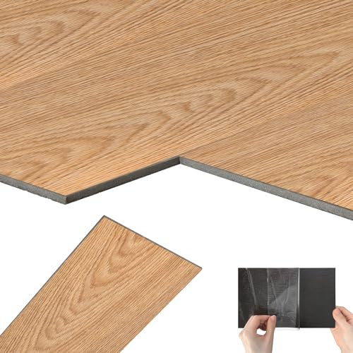 Suusolny 36 pezzi Pavimento in vinile PVC 5 m² autoadesivo con effetto legno, piastrelle adesive in vinile, piastrelle per pavimenti, piastrelle decorative, resistenti all'acqua e antiscivolo - Legno