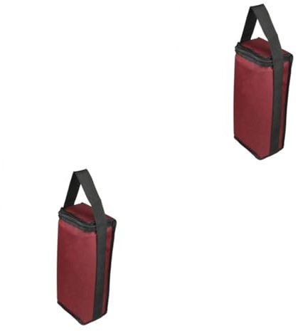 SOLUSTRE 2pièces à Vin Rouge pour Bouteilles De Transport Pratique Et Léger pour Pique- Camping Et Fêtes Rouge