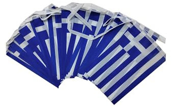 Stormflag Bandiere Paesi Bunting grecia 4 Metri 20Bandiere14x21cm - Bandiera grecia - Festone Bandiera