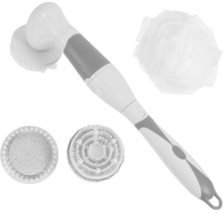 MUSISALY Badebürste Tragbare Duschbürste mit Massagefunktion Langstiel Elektrische Zufällige Farbe Leichtes Abs Material für Reise und Einfaches Reinigen im Badezimmer