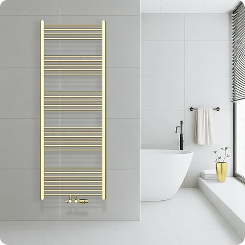 Belrad® Badheizkörper mit Mittelanschluss, Gold gebürstet