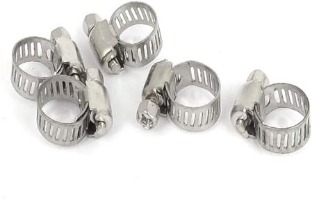 Rohrclip, Rohrschellen, 8 mm bis 12 mm, Bereich 8 mm, zuverlässige Wirksamkeit, Bandbreite, Edelstahl-Schlauchschelle, 5 Stück