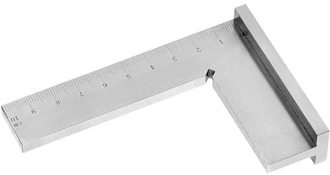 Binnan 7 * 10 CM Squadra a Cappello, Squadra Carpentiere di Precisione, Squadra per Carpentieri, Righello A 90 Gradi con Base, con Scala，Adatto a Falegnami, Ingegneri, Meccanici