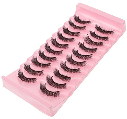 TOVINANNA 10pares Pestañas Postizas Rizadas Pestañas Postizas De Artificial Para Mujeres Fiestas Formales