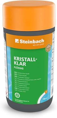 Steinbach | Poolpflege Kristallklar | flüssig | 1 Liter | sorgt für glasklares Wasser | einfach in der Anwendung | ideal für perfekten Badespaß