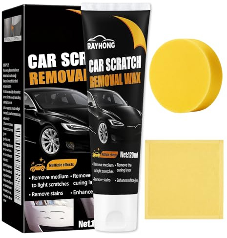 3PCS 2025 Autolack Reparatur Polieren,Tiefen Kratzer Reparatur,Car Scratch Remover Repair Set Kratzerentferner Autopolitur Mit Nanotüchern und Schwämmen, 120ml