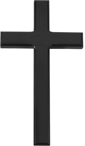 HOBBIESAY 11x6.2 Inch Wooden Cross for Wall Hanging Black Cross Decoration Gatholic Crucifix Hand Held Prayer Crosses Wall Mounted Ornament for Home Holy Home Weddings Party Meditation Decor