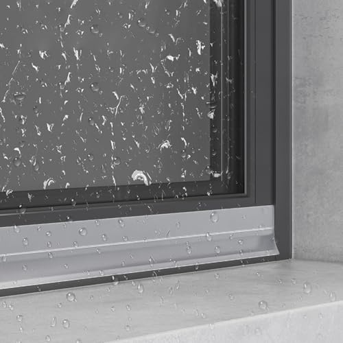 Eleeonora wasserdichte Fenster-Wetterleiste,Regenschutzleiste Für Fenster Und Türen,Selbstklebende Fenster-Wetterleiste,Hochflexibles,Schneidbar,Für Äußere Sash-Fenster,Außen Dachüberstände