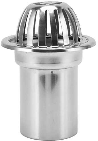 Desagüe de techo de acero inoxidable, desagüe de suelo para exteriores para balcones y terrazas, piezas de drenaje de cubo de lluvia redondo antibloqueo con tapa extraíble para tec (ojo)