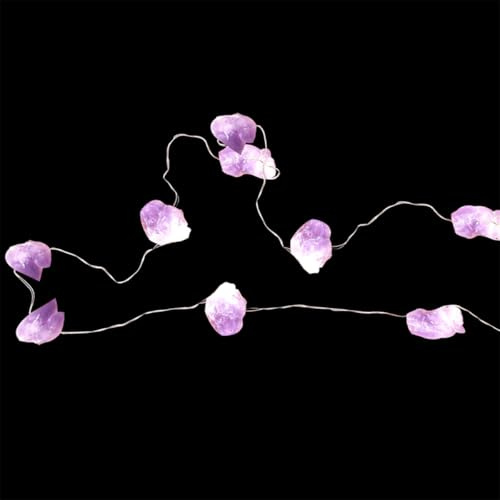 CVUTOVO Kreative Lichter Amethyst Lichterkette mit Micro LED Lichterkette USB 30 Köpfe Steinoptik Leicht zu Installieren für Weihnachtsbeleuchtung