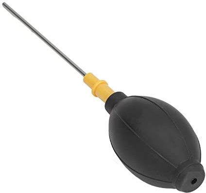 Chiyyak Handheld-Termitenspender, Schädlingsbekämpfungsbirnen-Staubwedel, Insektizid-Sprühgerät mit Silikonbirne, Edelstahlrohr für Garten, Bauernhof, Gewächshaus, Innen- und Auße
