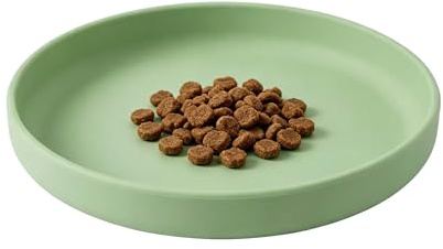 Psxixjsm Futternapf für Katzen, Flacher Silikonnapf Breit Rutschfester Fressnapf Katzennapf, Runder Katzenteller Silikonnapf Praktischer Futterteller
